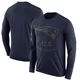 New England Patriots Legend 2018 Salute to Service Sideline Performance Long Sleeve T-Shirt - Men's Navy