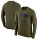 New England Patriots Legend 2018 Salute to Service Sideline Performance Long Sleeve T-Shirt - Men's Olive