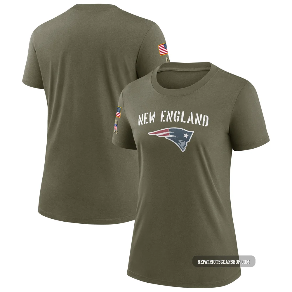 New England Patriots Legend 2022 Salute To Service T-Shirt - Women's Olive