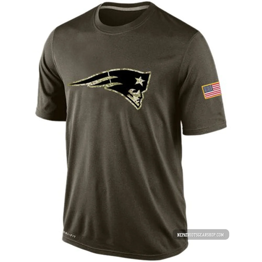 New England Patriots Salute To Service KO Performance Dri-FIT T-Shirt - Men's Olive