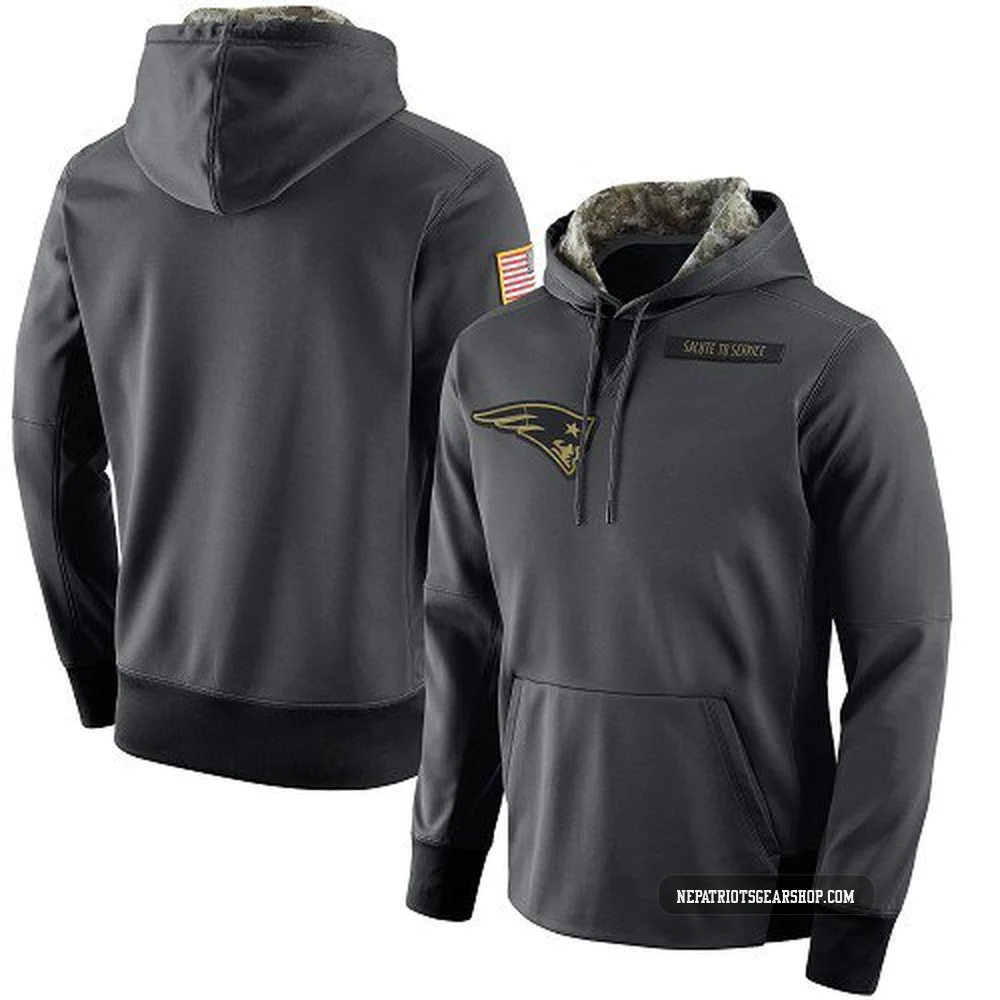 New England Patriots Salute to Service Player Performance Hoodie - Men's Anthracite