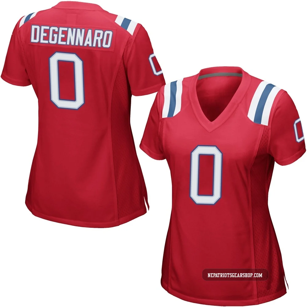 Nick DeGennaro ＃0 New England Patriots Game Alternate Jersey - Women's Red