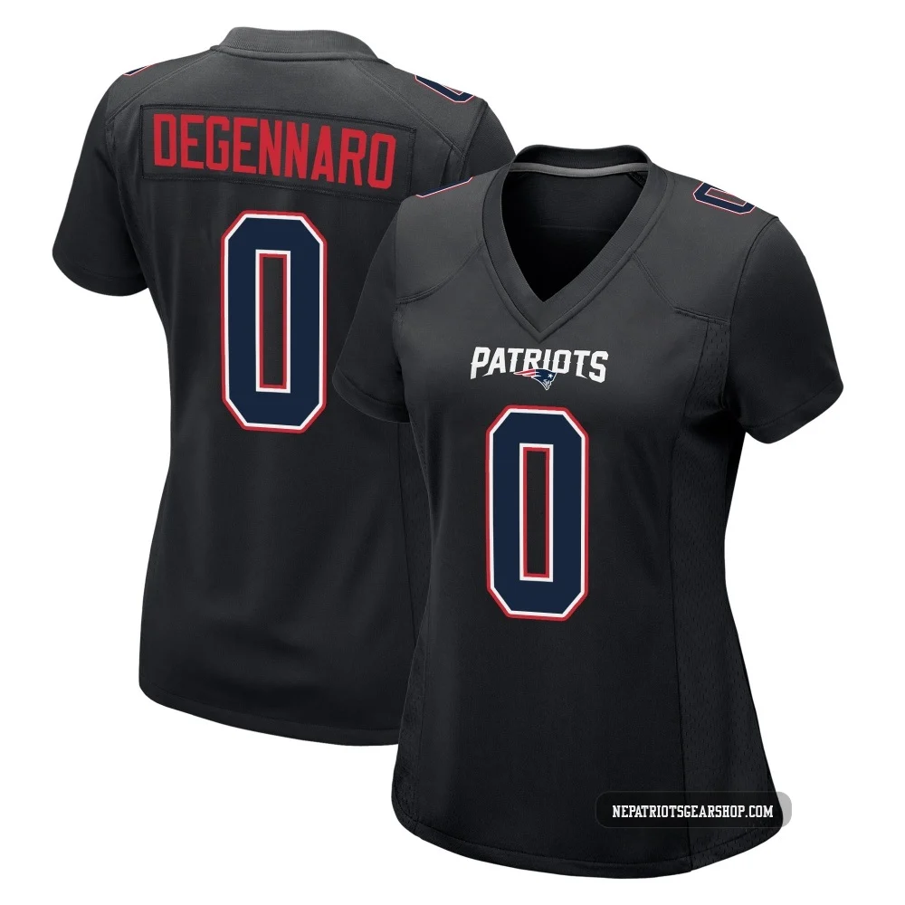 Nick DeGennaro ＃0 New England Patriots Game Carbon Fashion Jersey - Women's Black