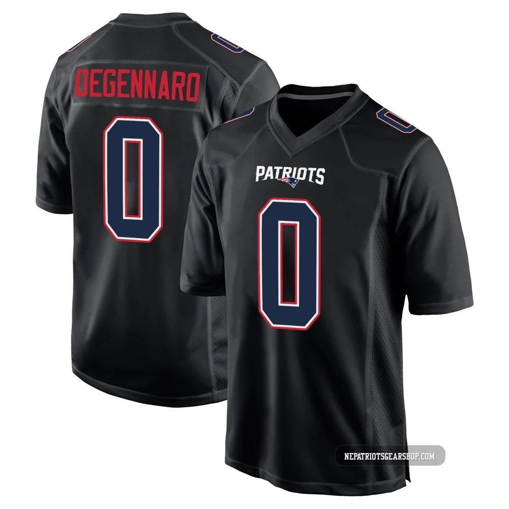 Nick DeGennaro ＃0 New England Patriots Game Carbon Fashion Jersey - Youth Black