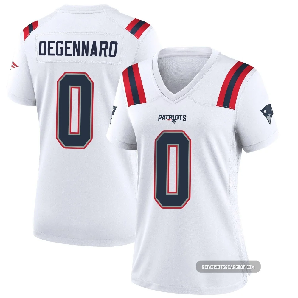Nick DeGennaro ＃0 New England Patriots Game Jersey - Women's White