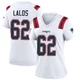 Niko Lalos ＃62 New England Patriots Game Jersey - Women's White