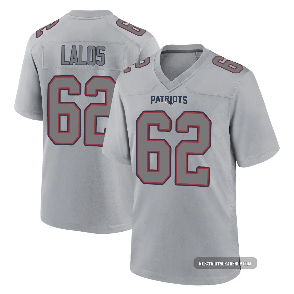 Niko Lalos ＃62 New England Patriots Game Silver Atmosphere Fashion Jersey - Youth