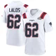 Niko Lalos ＃62 New England Patriots Game Super Bowl LX Patch Jersey - Youth White
