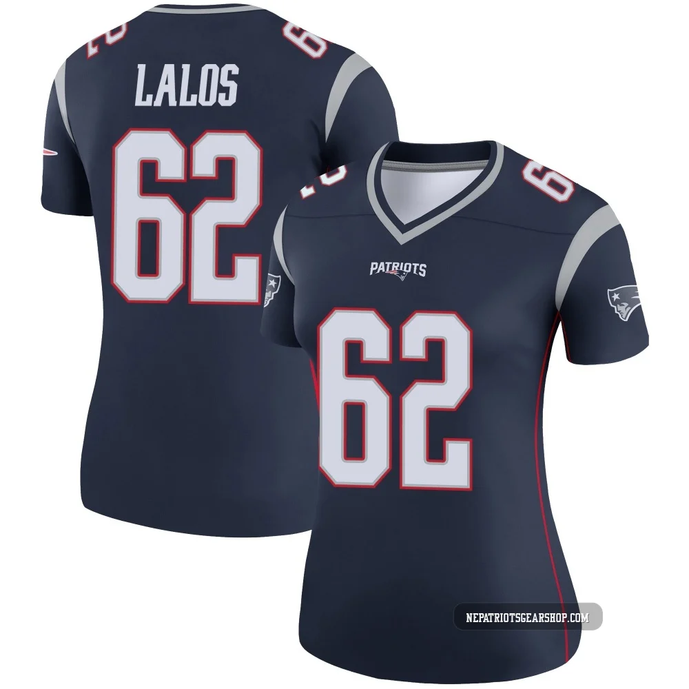 Niko Lalos ＃62 New England Patriots Legend Jersey - Women's Navy