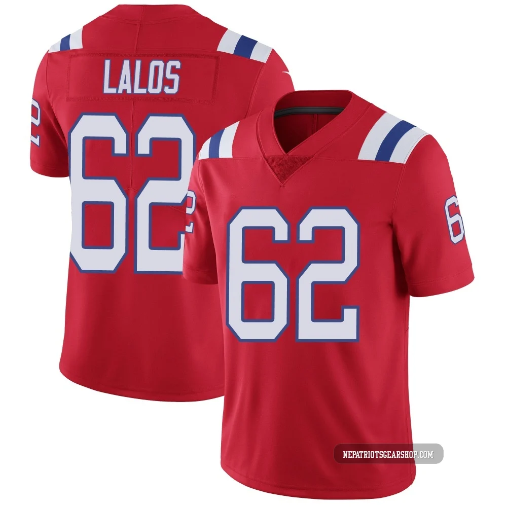 Niko Lalos ＃62 New England Patriots Limited Vapor Untouchable Alternate Jersey - Men's Red