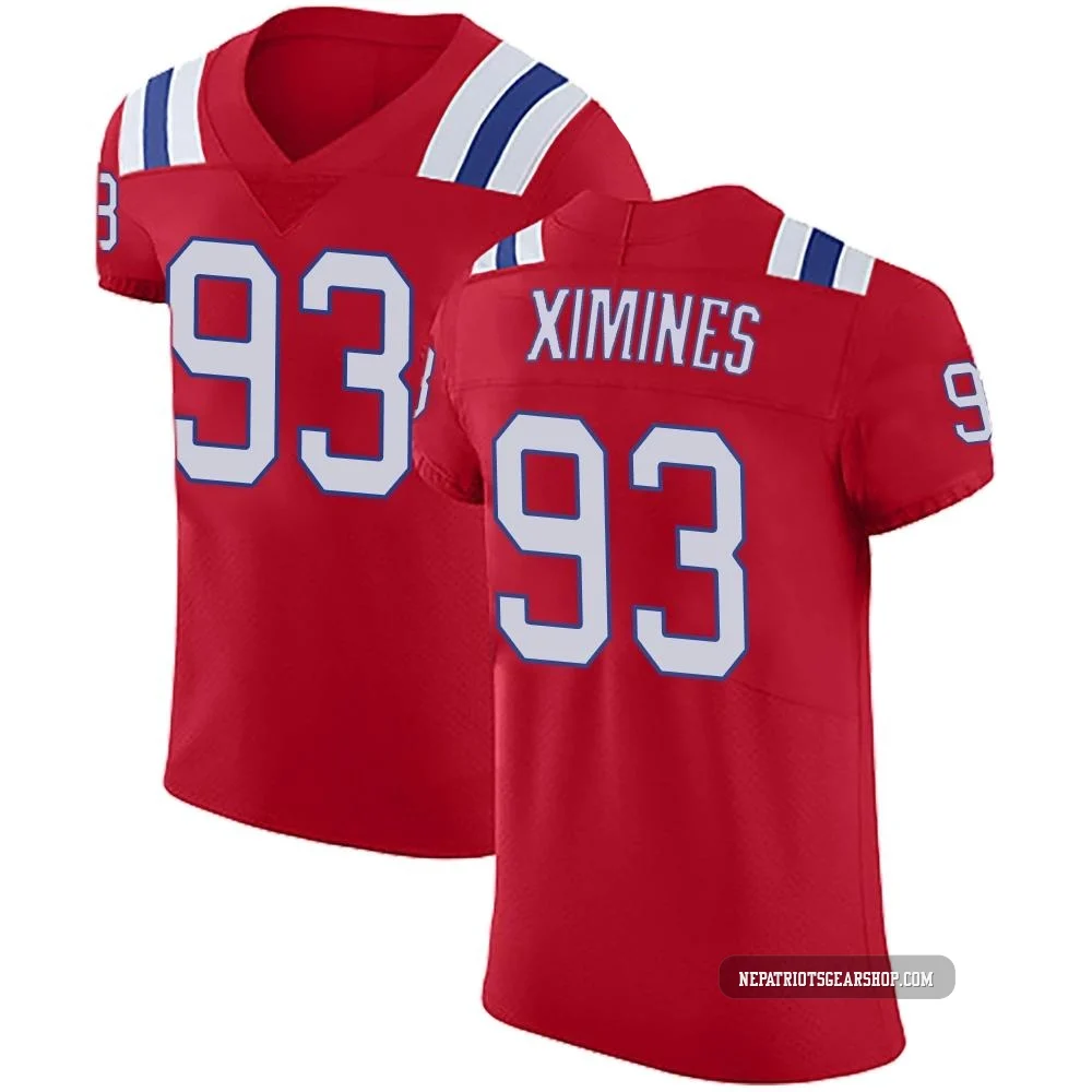 Oshane Ximines ＃93 New England Patriots Elite Vapor Untouchable Alternate Jersey - Men's Red