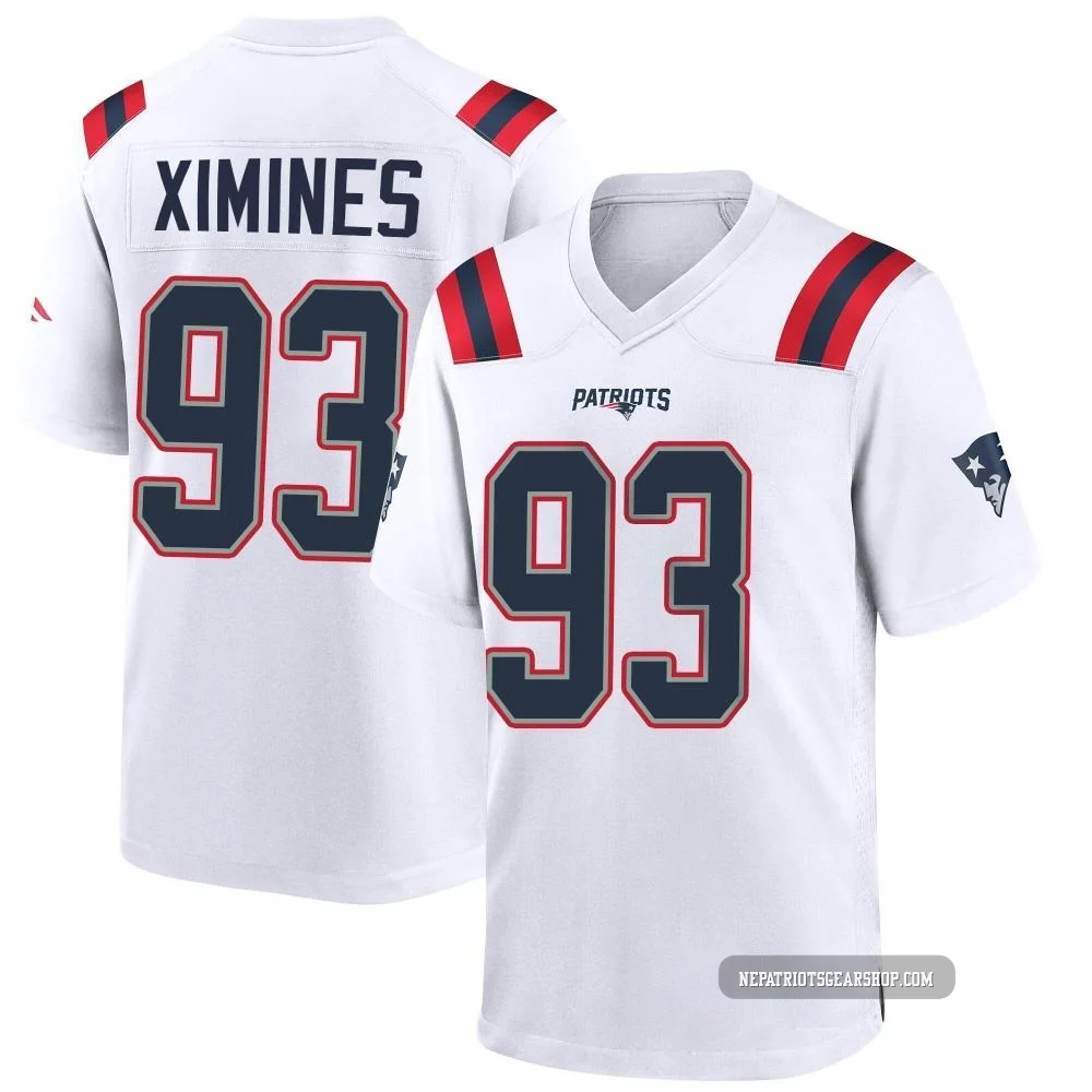 Oshane Ximines ＃93 New England Patriots Game Jersey - Youth White