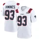 Oshane Ximines ＃93 New England Patriots Game Super Bowl LX Patch Jersey - Men's White