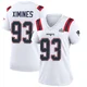 Oshane Ximines ＃93 New England Patriots Game Super Bowl LX Patch Jersey - Women's White