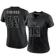 Oshane Ximines ＃93 New England Patriots Limited Reflective Jersey - Women's Black