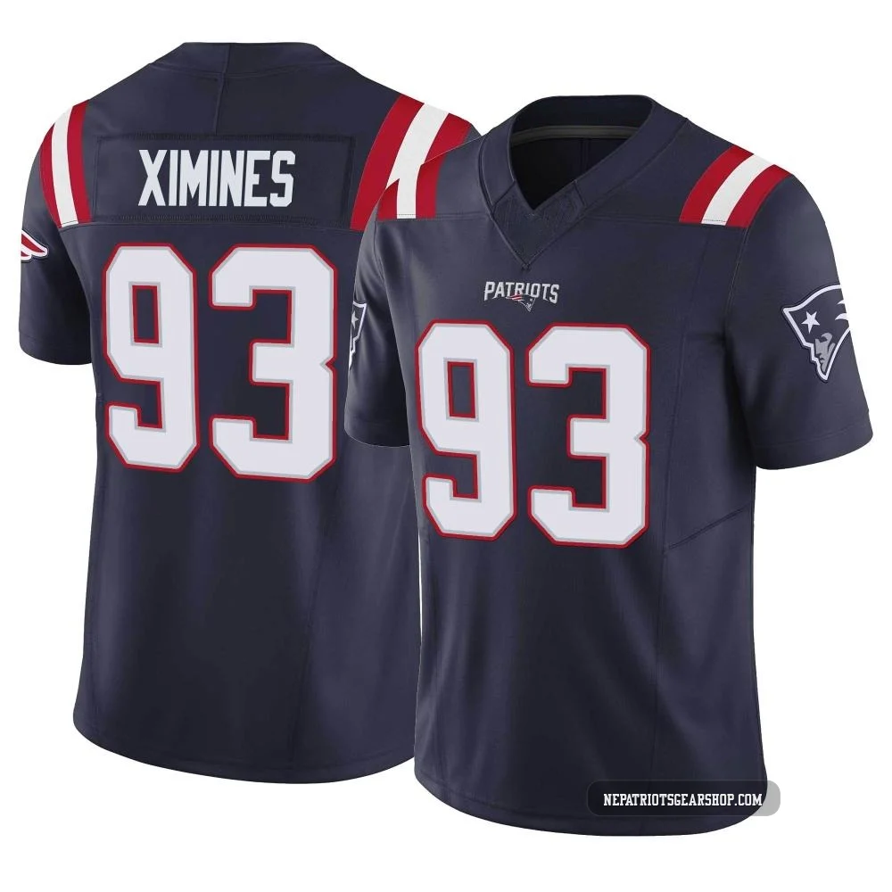 Oshane Ximines ＃93 New England Patriots Limited Vapor F.U.S.E. Jersey - Men's Navy