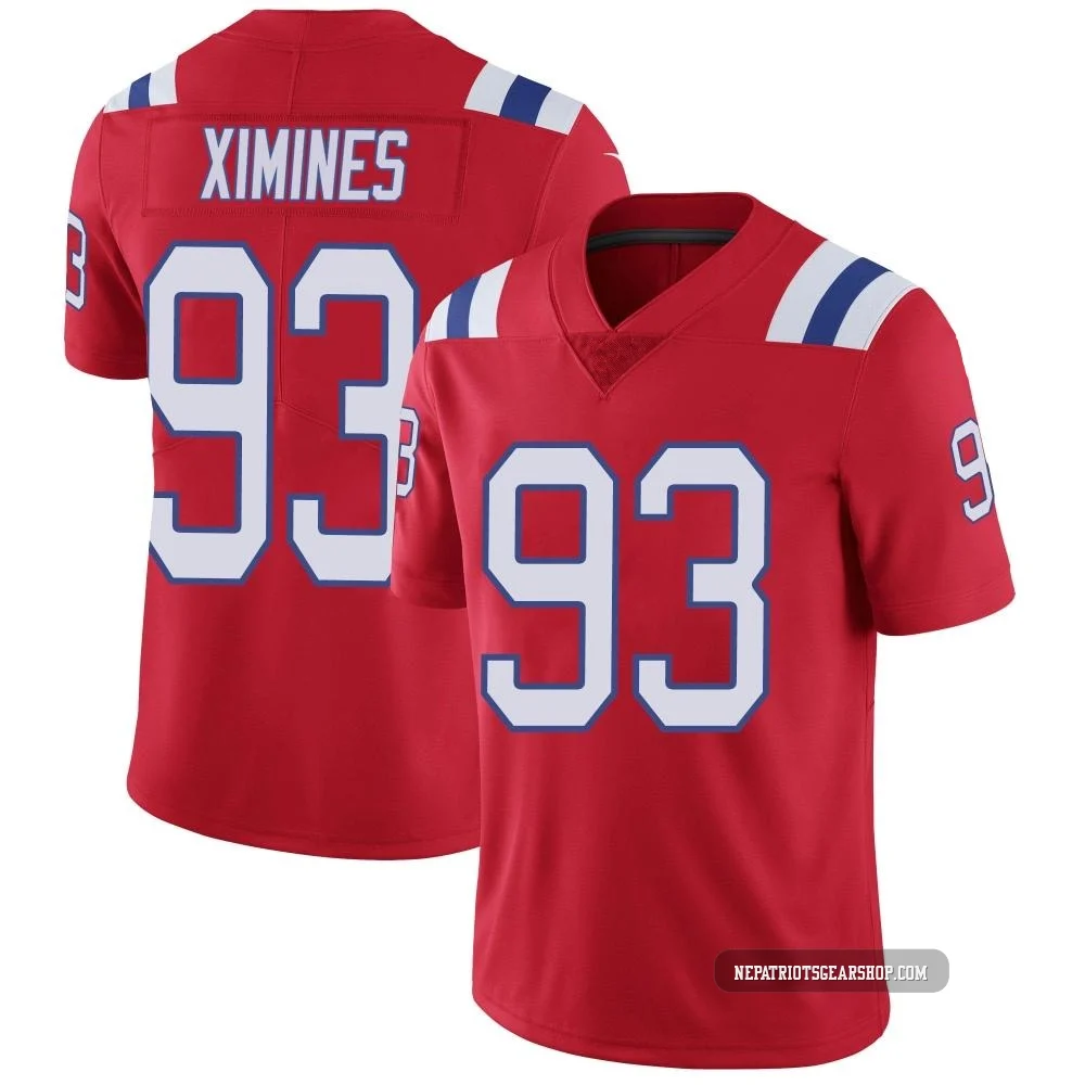 Oshane Ximines ＃93 New England Patriots Limited Vapor Untouchable Alternate Jersey - Youth Red