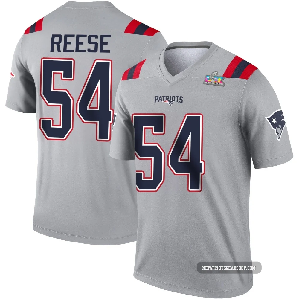 Otis Reese ＃54 New England Patriots Legend Inverted Super Bowl LX Patch Jersey - Men's Gray