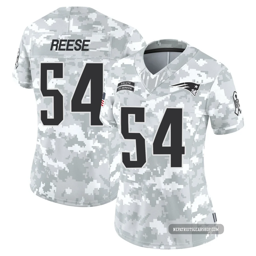 Otis Reese ＃54 New England Patriots Limited 2024 Salute to Service Jersey - Women's Arctic Camo