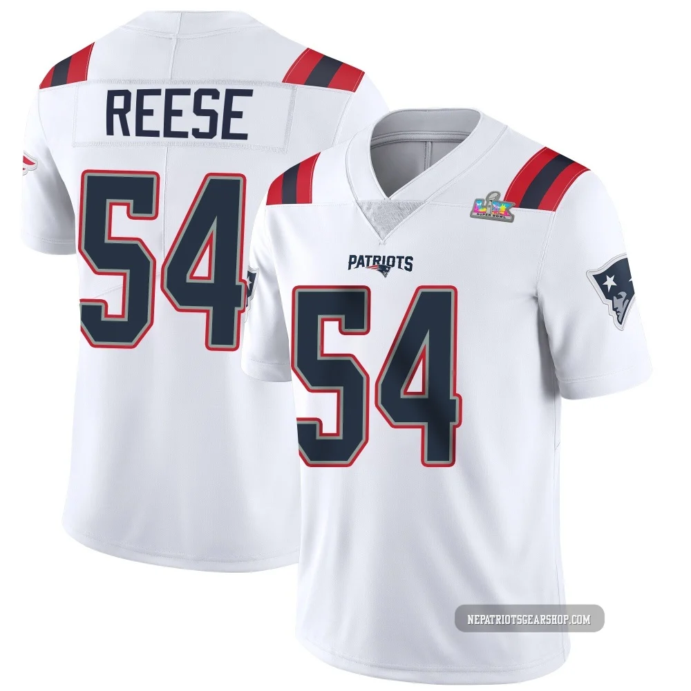 Otis Reese ＃54 New England Patriots Limited Vapor Untouchable Super Bowl LX Patch Jersey - Men's White