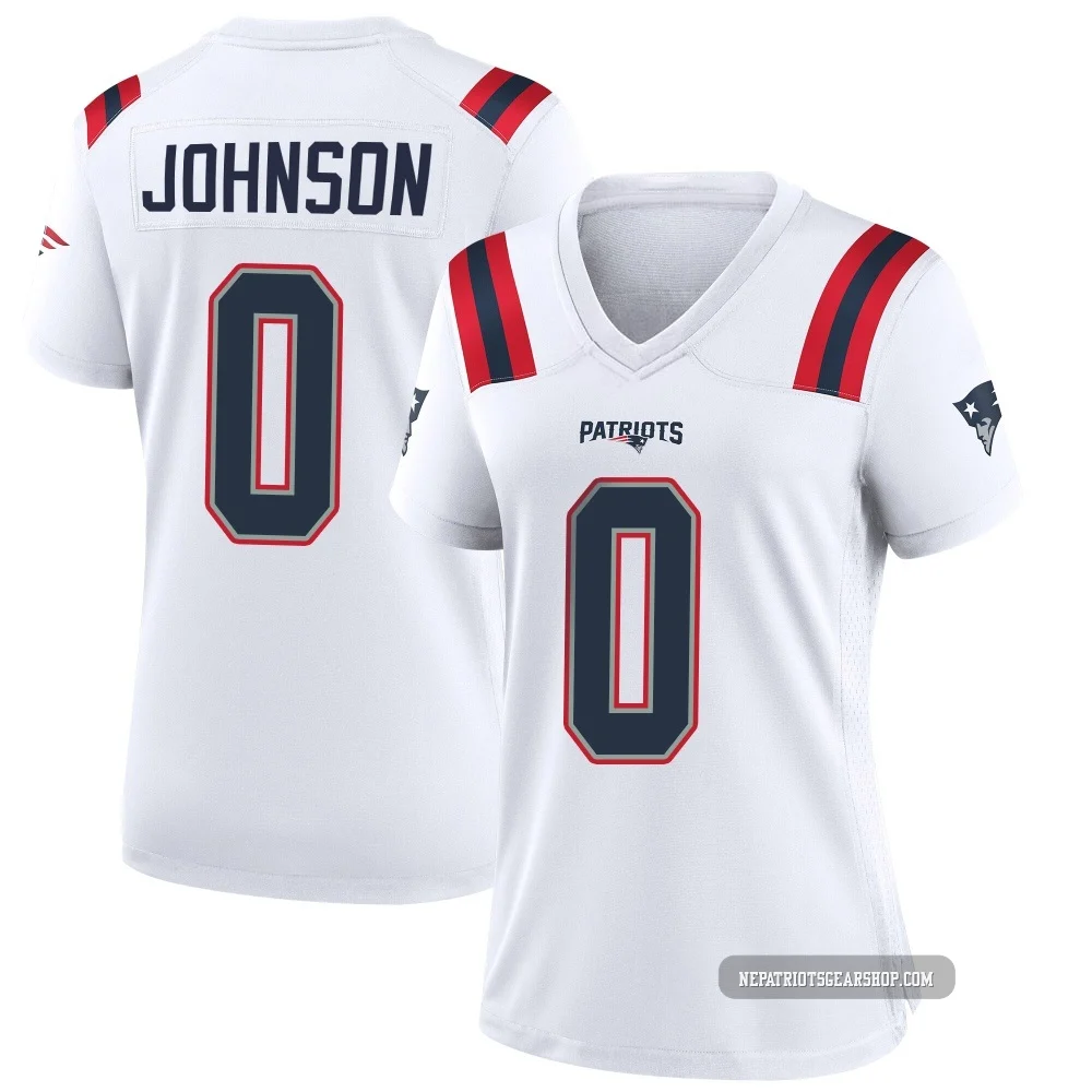 Patrick Johnson ＃0 New England Patriots Game Jersey - Women's White