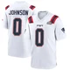 Patrick Johnson ＃0 New England Patriots Game Super Bowl LX Patch Jersey - Youth White