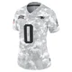 Patrick Johnson ＃0 New England Patriots Limited 2024 Salute to Service Jersey - Women's Arctic Camo