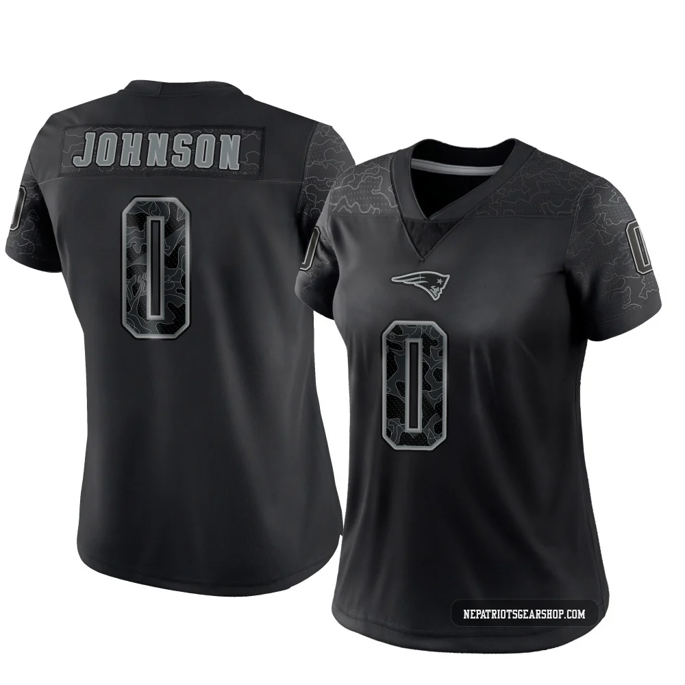 Patrick Johnson ＃0 New England Patriots Limited Reflective Jersey - Women's Black