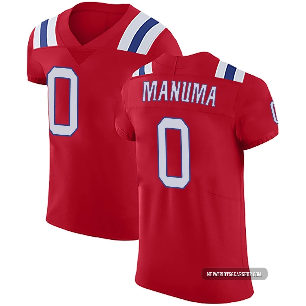 Peter Manuma ＃0 New England Patriots Elite Vapor Untouchable Alternate Jersey - Men's Red