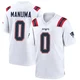 Peter Manuma ＃0 New England Patriots Game Jersey - Men's White
