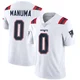 Peter Manuma ＃0 New England Patriots Limited Vapor Untouchable Jersey - Men's White