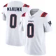 Peter Manuma ＃0 New England Patriots Limited Vapor Untouchable Jersey - Youth White