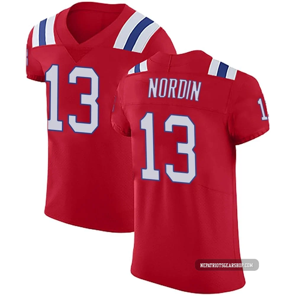 Quinn Nordin ＃13 New England Patriots Elite Vapor Untouchable Alternate Jersey - Men's Red
