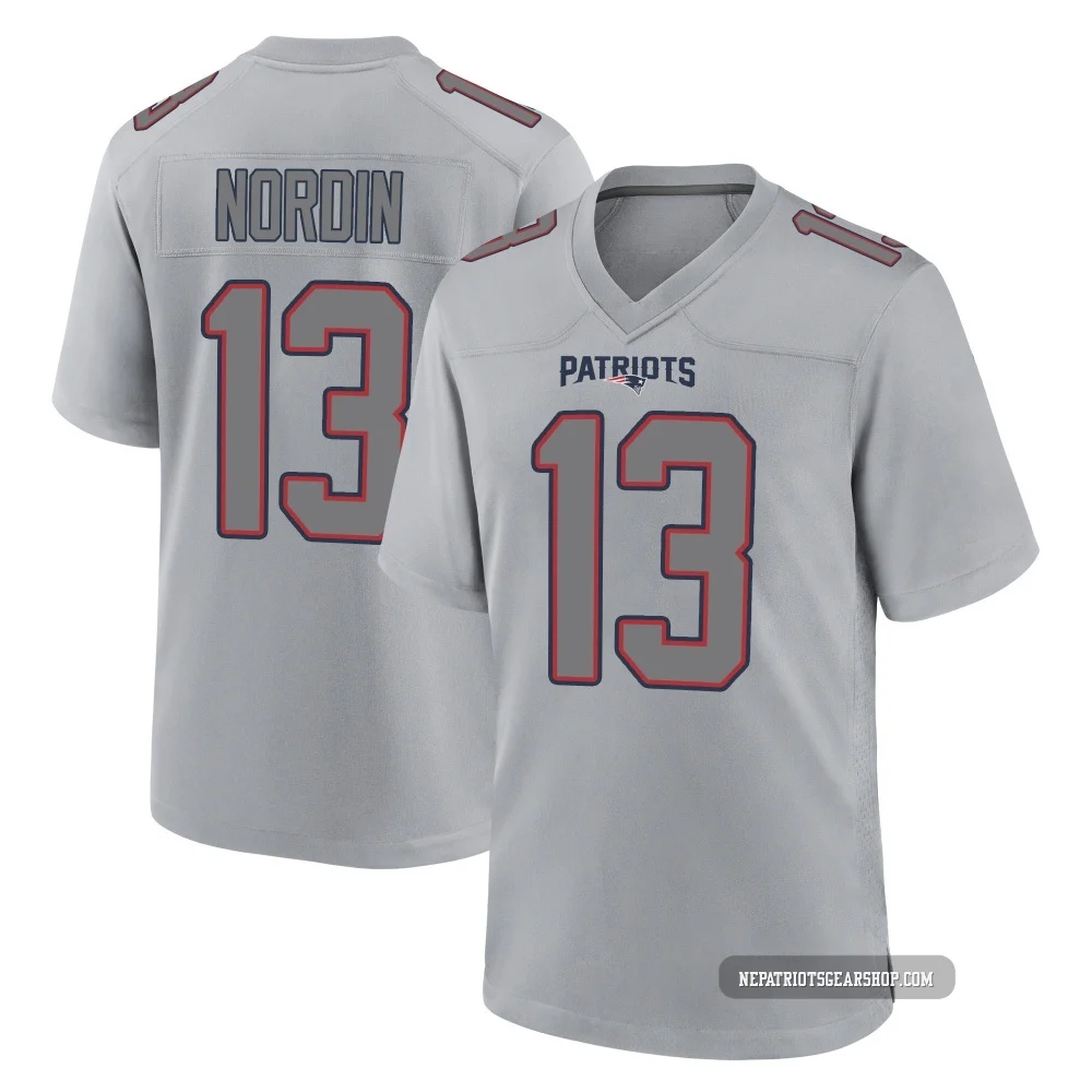 Quinn Nordin ＃13 New England Patriots Game Silver Atmosphere Fashion Jersey - Youth