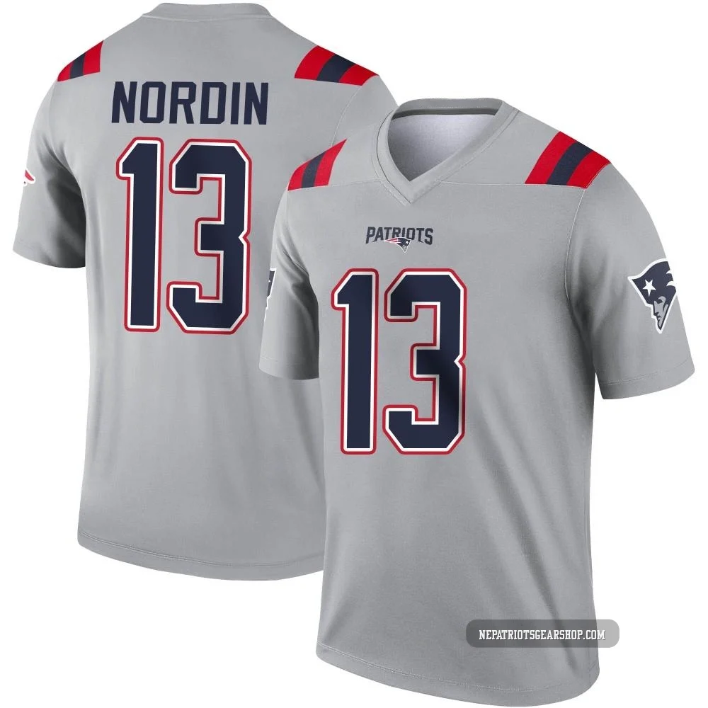 Quinn Nordin ＃13 New England Patriots Legend Inverted Jersey - Men's Gray