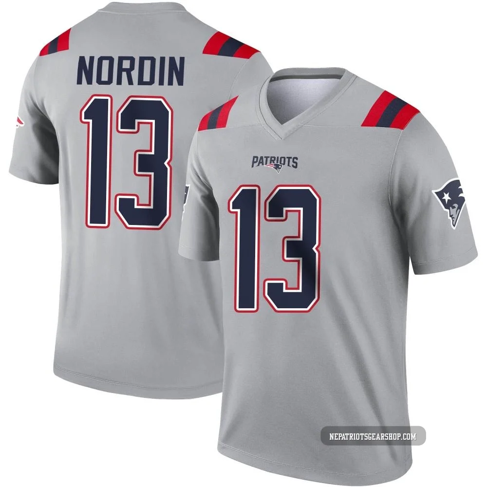 Quinn Nordin ＃13 New England Patriots Legend Inverted Jersey - Youth Gray