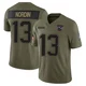 Quinn Nordin ＃13 New England Patriots Limited 2025 Salute to Service Jersey - Youth Olive