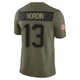 Quinn Nordin ＃13 New England Patriots Limited 2025 Salute to Service Jersey - Youth Olive