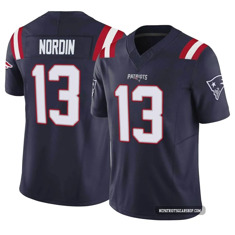 Quinn Nordin ＃13 New England Patriots Limited Vapor F.U.S.E. Jersey - Men's Navy
