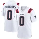 Quintayvious Hutchins ＃0 New England Patriots Game Jersey - Men's White