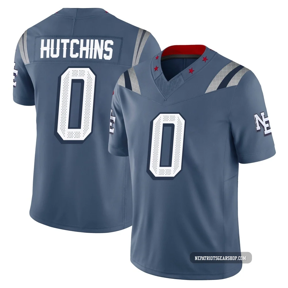 Quintayvious Hutchins ＃0 New England Patriots Limited Storm 2025 Rivalries Collection Jersey - Youth Blue