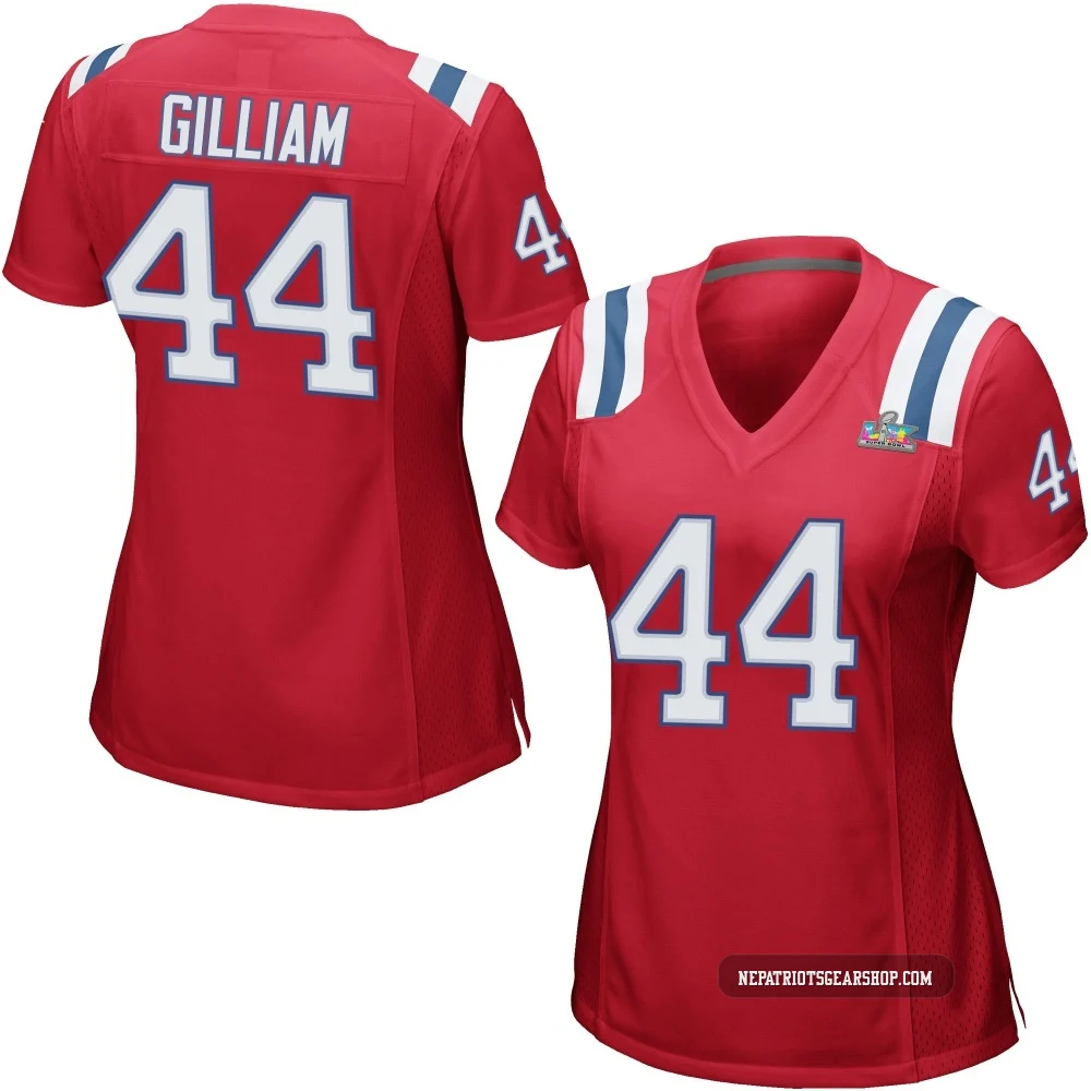 Reggie Gilliam ＃44 New England Patriots Game Alternate Super Bowl LX Patch Jersey - Women's Red