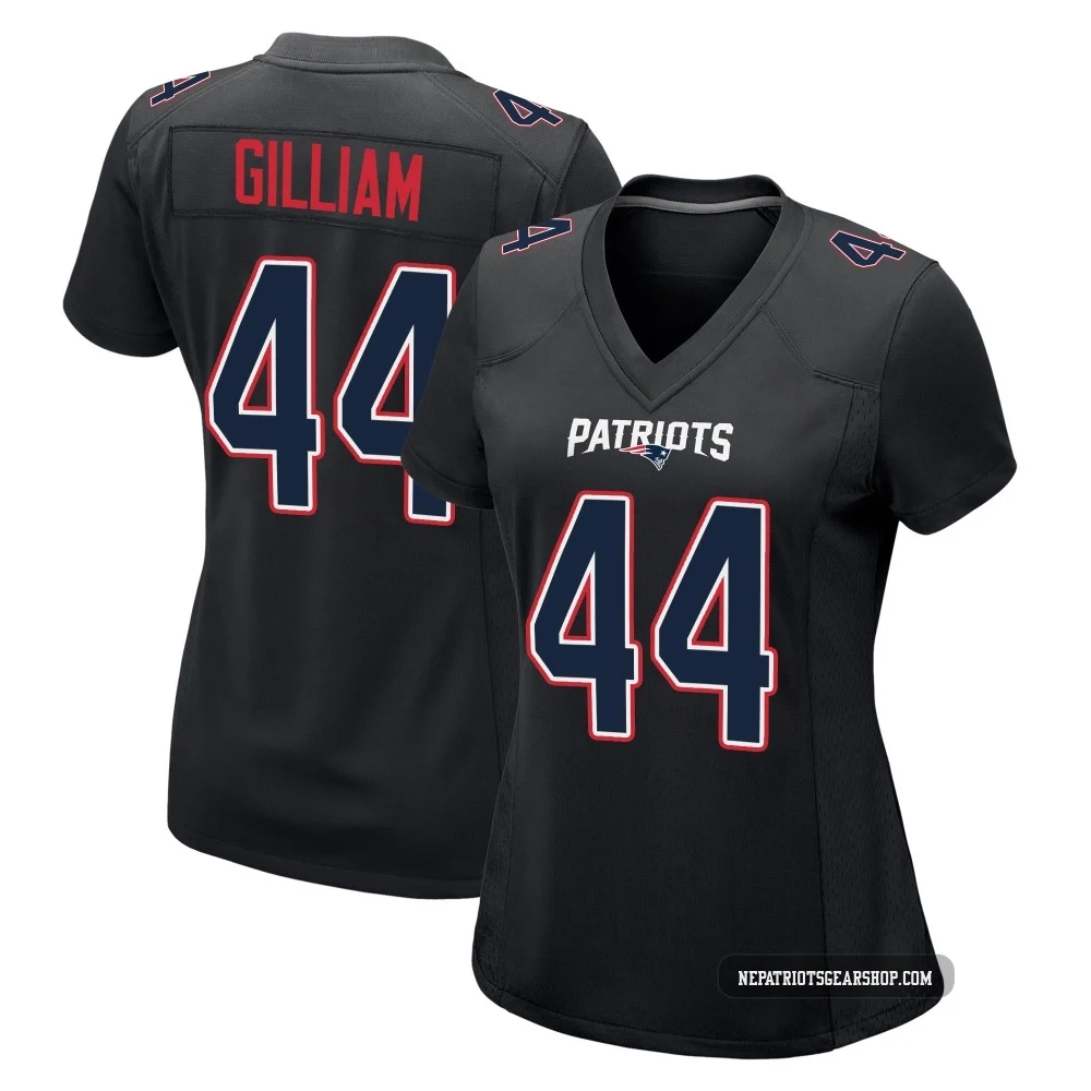 Reggie Gilliam ＃44 New England Patriots Game Carbon Fashion Jersey - Women's Black