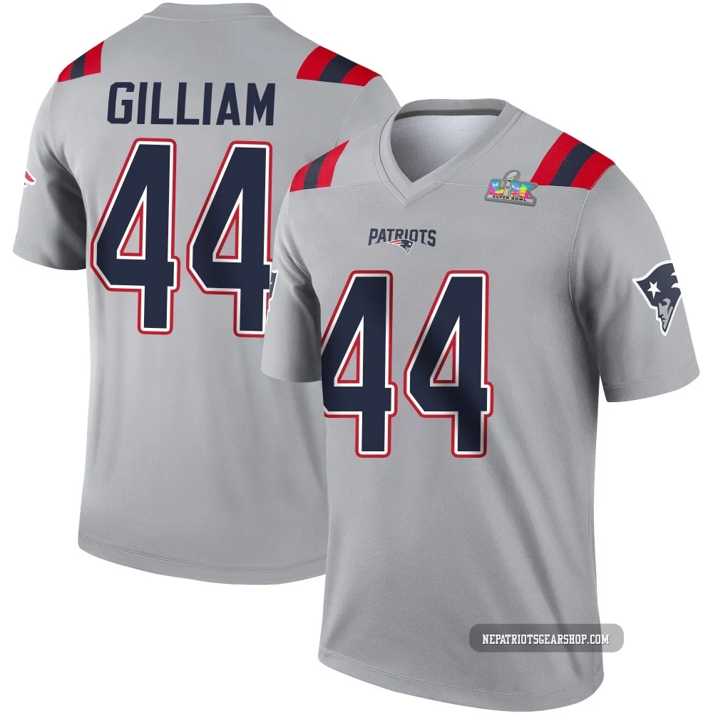 Reggie Gilliam ＃44 New England Patriots Legend Inverted Super Bowl LX Patch Jersey - Men's Gray