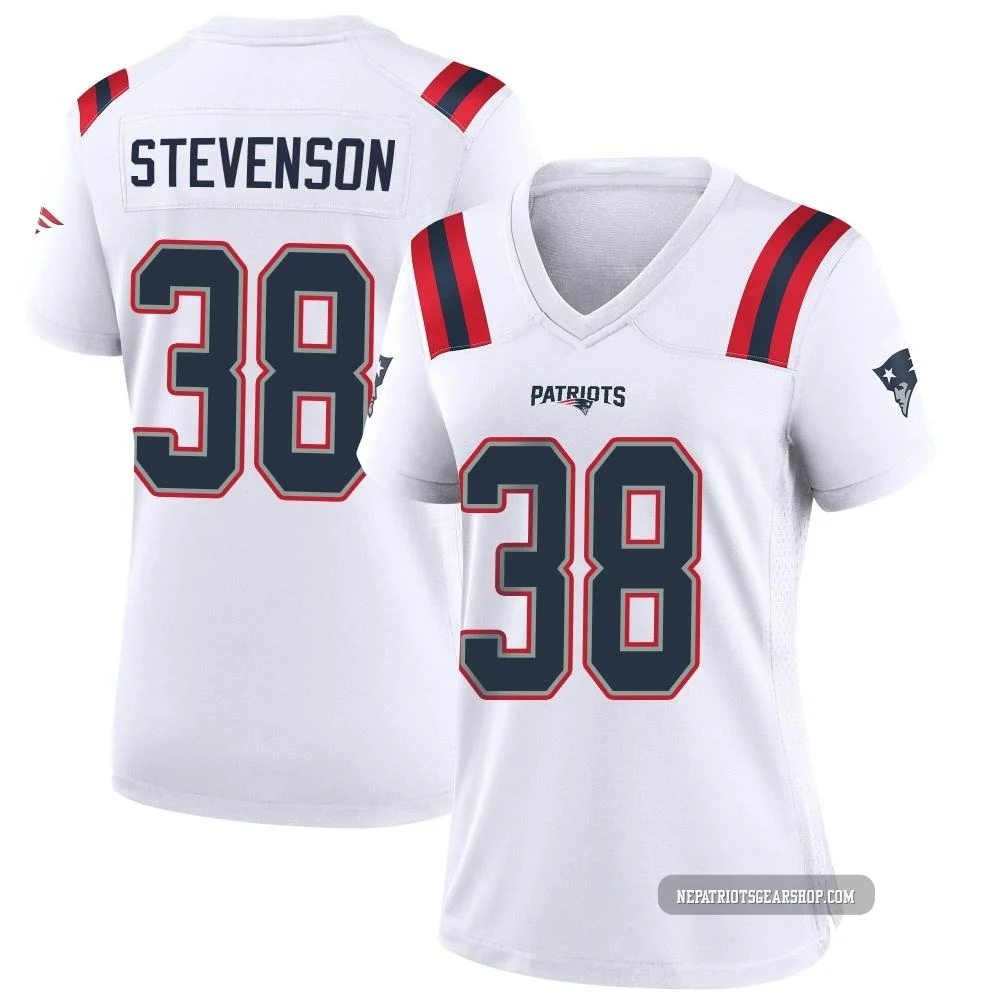 Rhamondre Stevenson ＃38 New England Patriots Game Jersey - Women's White