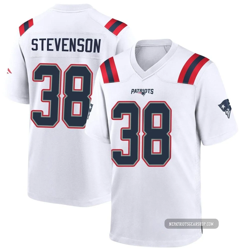 Rhamondre Stevenson ＃38 New England Patriots Game Jersey - Youth White