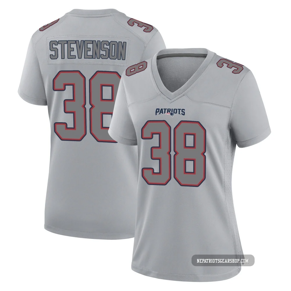 Rhamondre Stevenson ＃38 New England Patriots Game Silver Atmosphere Fashion Jersey - Women's