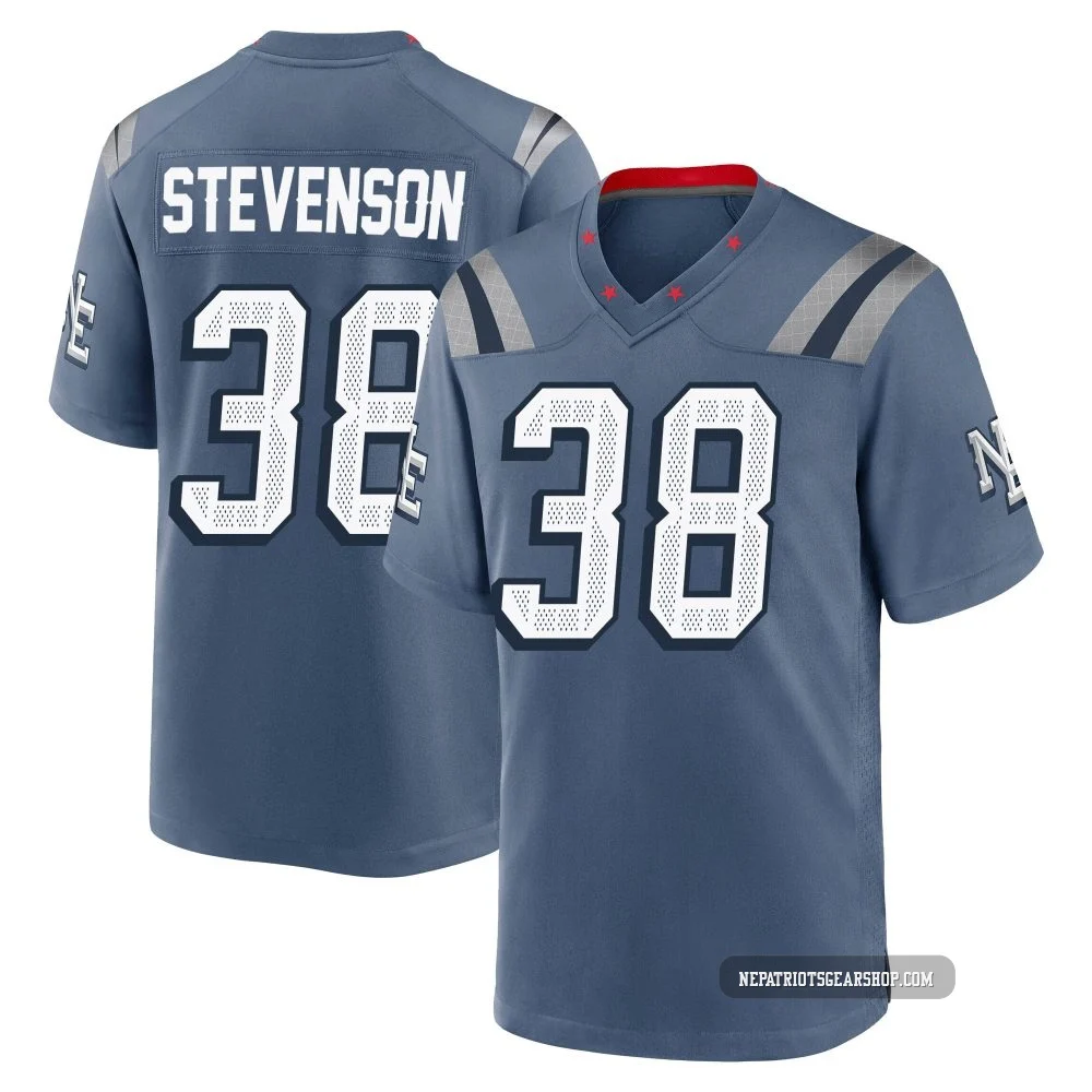 Rhamondre Stevenson ＃38 New England Patriots Game Storm 2025 Rivalries Collection Jersey - Youth Blue