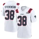 Rhamondre Stevenson ＃38 New England Patriots Game Super Bowl LX Patch Jersey - Men's White