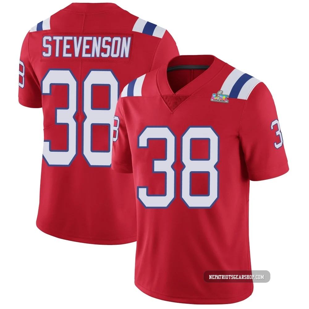 Rhamondre Stevenson ＃38 New England Patriots Limited Vapor Untouchable Alternate Super Bowl LX Patch Jersey - Youth Red